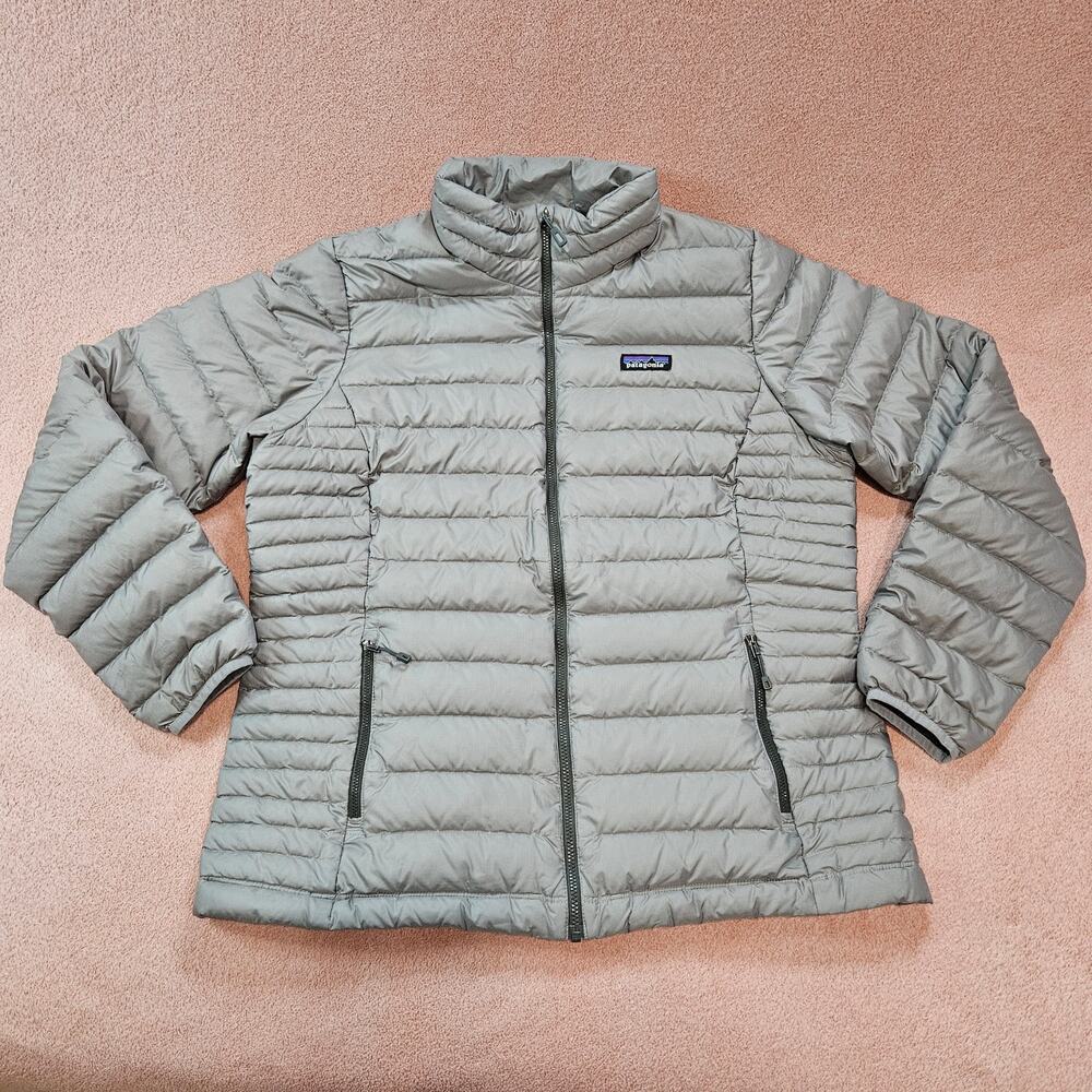 Patagonia Down Jacket Size XL Gray Puffer Full Zip